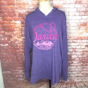 Vintage Purple Lightweight Darian Lake Long Sleeved Tee Shirt Hoodie